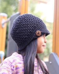 Crochet Peaked Cap Crochet Peaked Cap